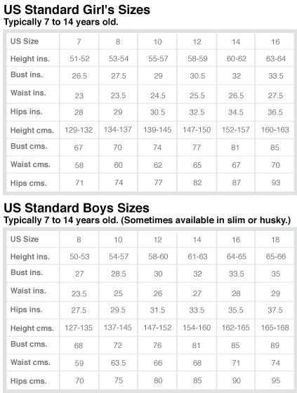 美国小孩衣服_裤子_鞋子的尺码对照表_女儿童装尺码110是多大号?