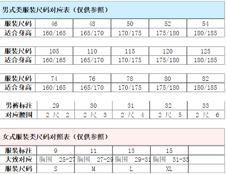 中国裤子_衣服的标准尺码对照表是多少厘米?跑步鞋子265码是多大?